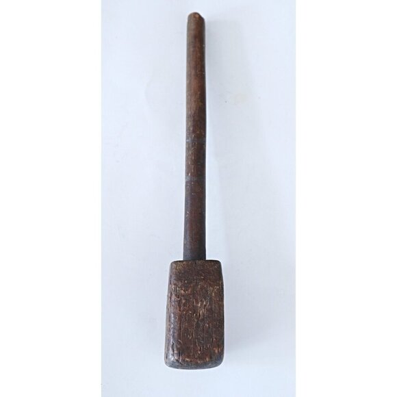 Vintage Kitchen Utensils Wooden Rolling Pin Hand Mixer Masher - Picture 5 of 6